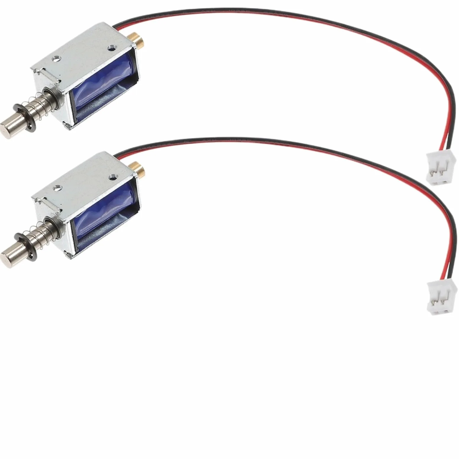 Solenoide electroimán de empuje de 12 V de movimiento lineal actuador de válvula de resorte para máquinas expendedoras