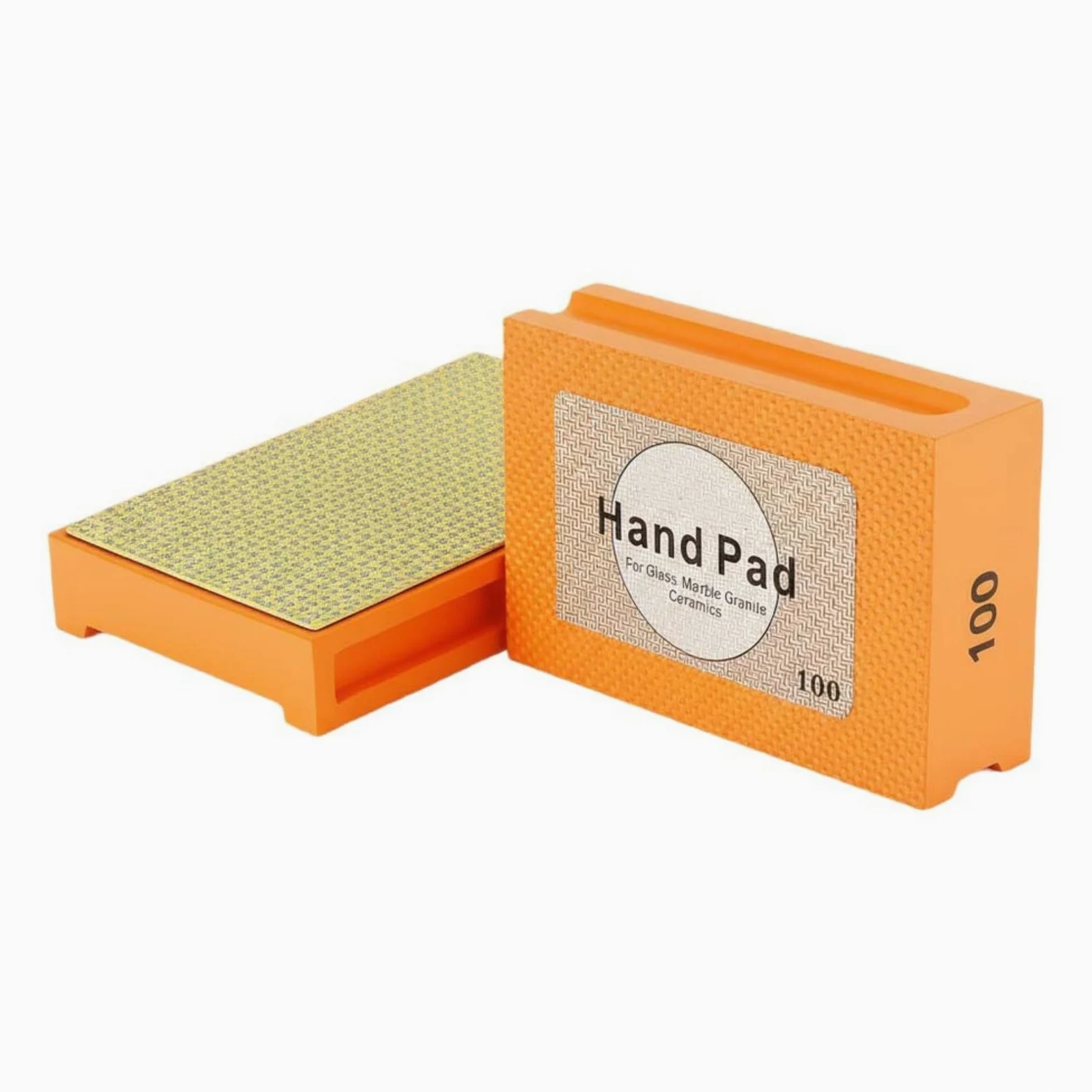 Paquete de 4 bloques de lijado con base de esponja, almohadillas de pulido a mano de grano 60/100/200/400 para uso en seco y húmedo, almohadilla de respaldo ergonómica de espuma para vidrio, madera
