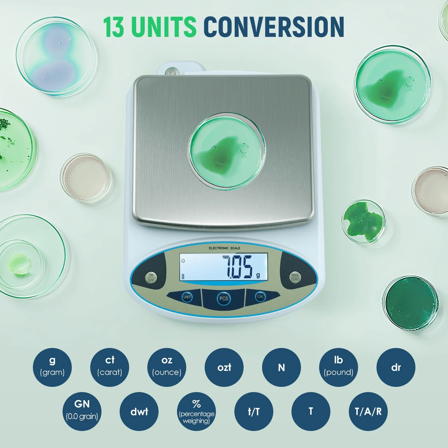 Antstone Báscula de laboratorio de 6000 g x 0,01 g, escala digital de gramos, precisión de 0,01 g, equilibrio analítico científico de alta precisión para laboratorio, pesaje de joyas (6000 g, 0,01 g)