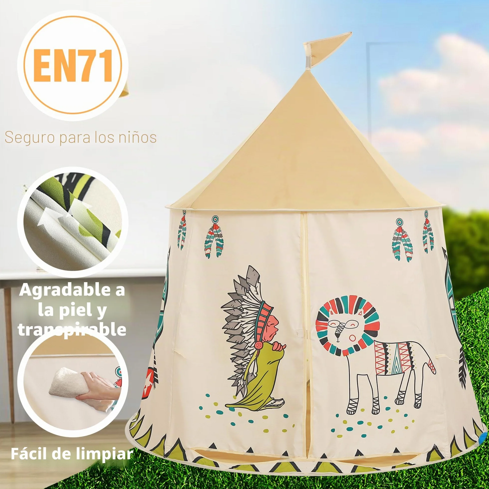 Tienda de Juegos para niños Carpa Tipi Castillo de Princesa EN71