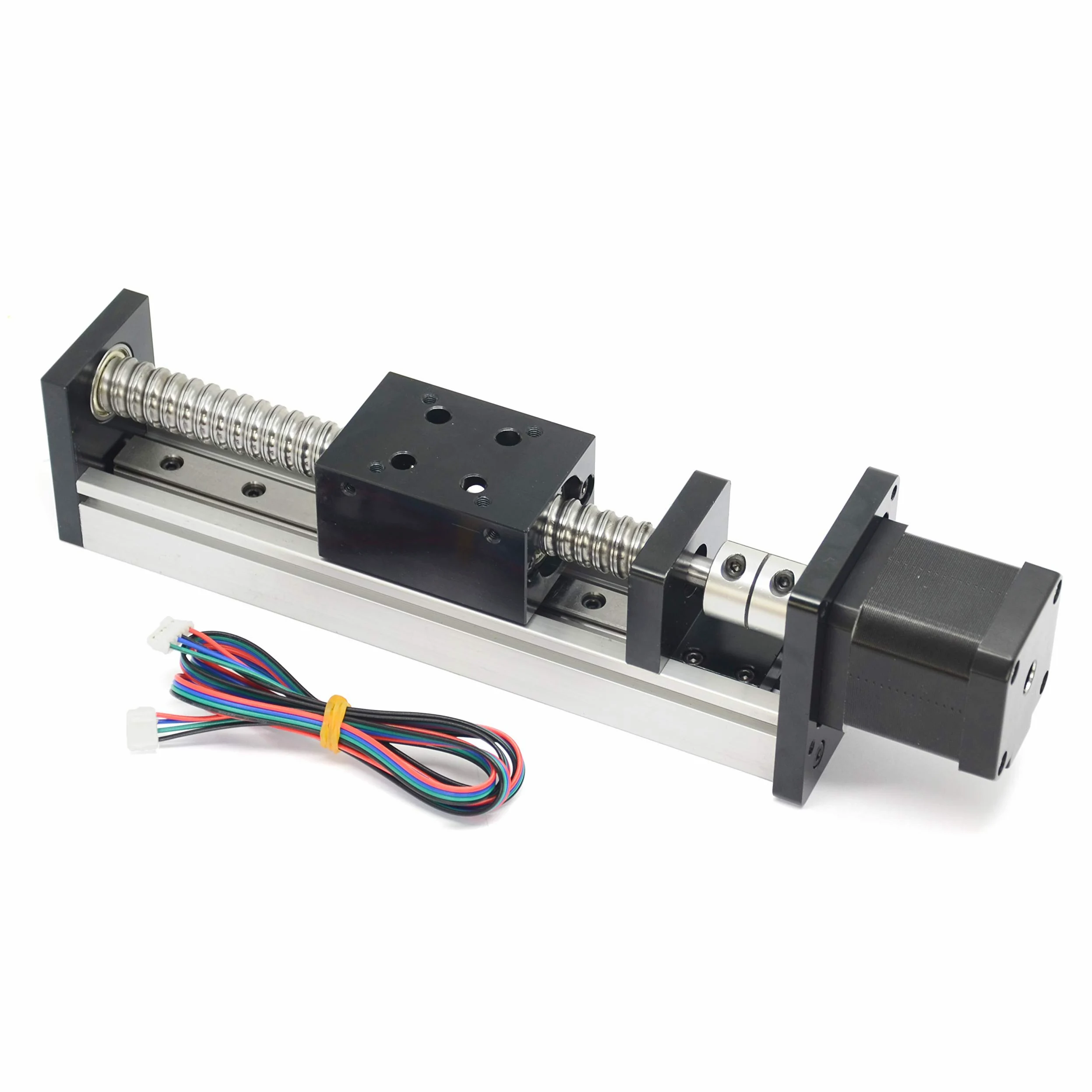 150 mm de longitud de viaje lineal actuador de etapa con carriles lineales cuadrados SFU1605 con motor paso a paso NEMA17 para DIY CNC Router piezas X Y Z eje
