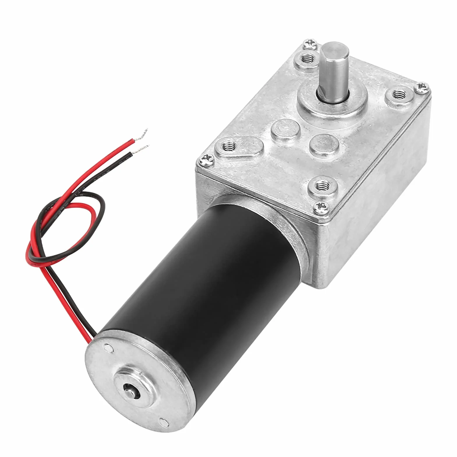 Yosoo Health Gear Motor de Engranajes CC 12V, Alta Velocidad de Torsión, Caja de Cambios Eléctrica Reversible Eje 8mm