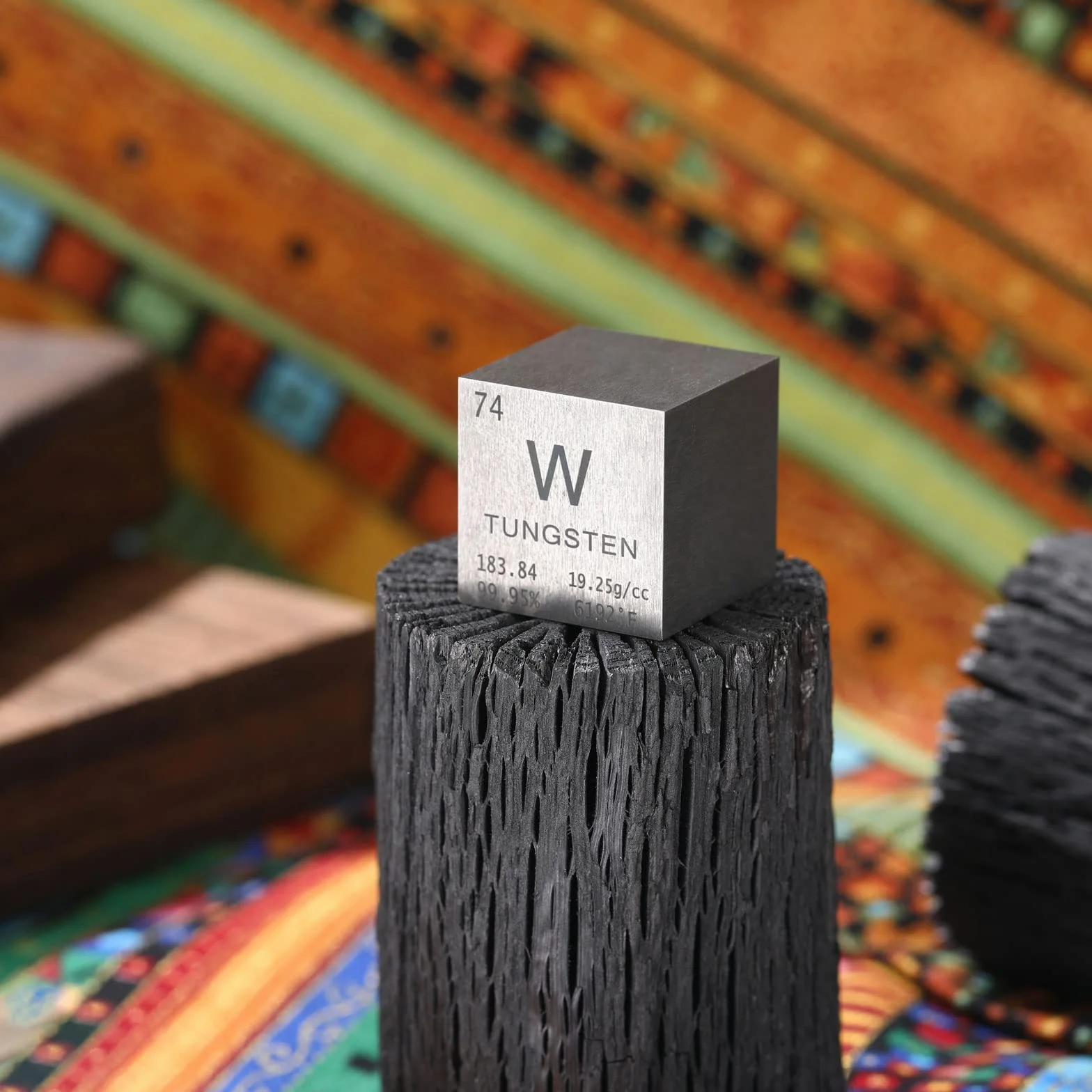 Cubos de densidad cúbica, cubo de elementos de alta densidad para colecciones de elementos, material de experimento de laboratorio, experiencia de objetos pequeños pesados (tungsteno, 1 pulgada)