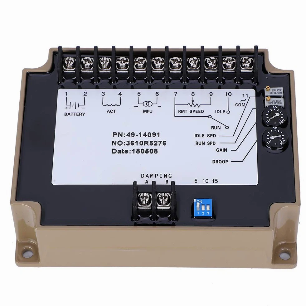 Controlador de velocidad de generador diesel, controlador de tablero de control de velocidad mecánico 4914091 Gobernador electrónico para motor diesel