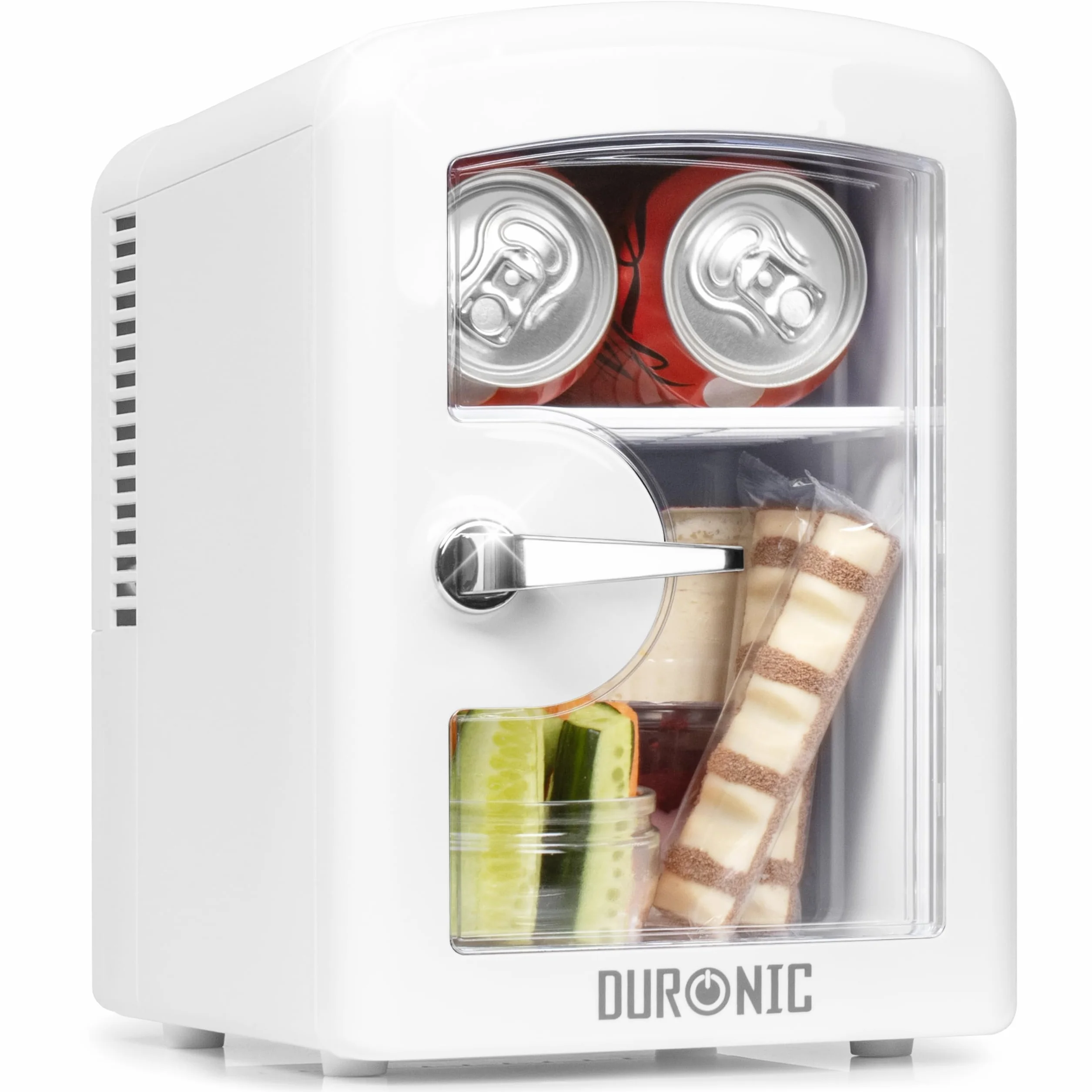 Duronic MFW4 WE Mini Enfriador Portátil 4L 42W Frío y Calor AC DC 6 Latas