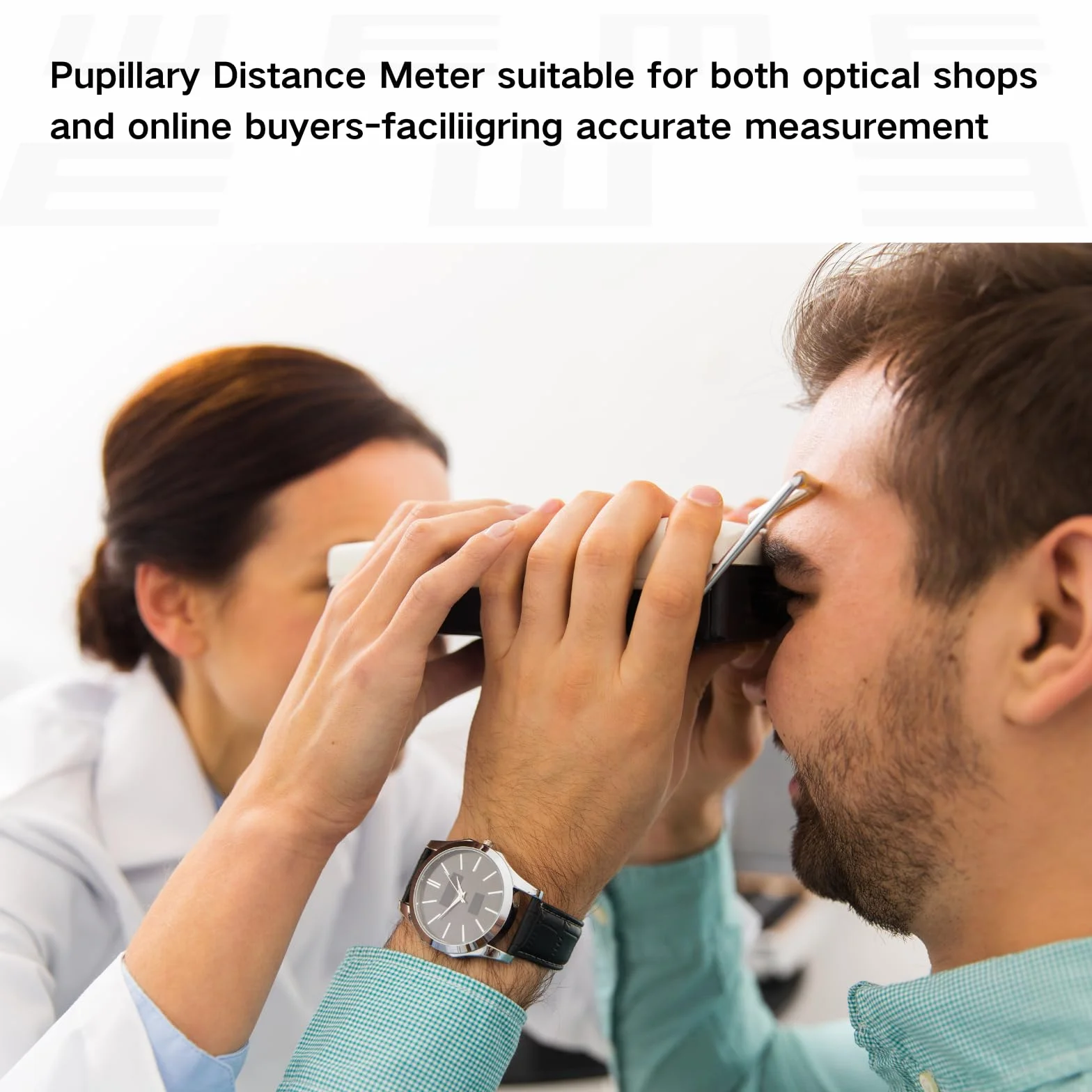 Pupilómetro digital óptico, medidor de PD herramienta de medición de distancia interpupilar con pantalla LCD, medidor de distancia pupilar 45-82 mm, herramienta de optometría con función de memoria