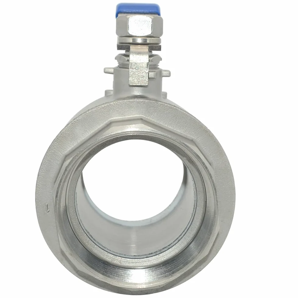 VARMHUS Válvula de bola NPT hembra de acero inoxidable 316 con mango de vinilo WOG1000 (3 pulgadas)