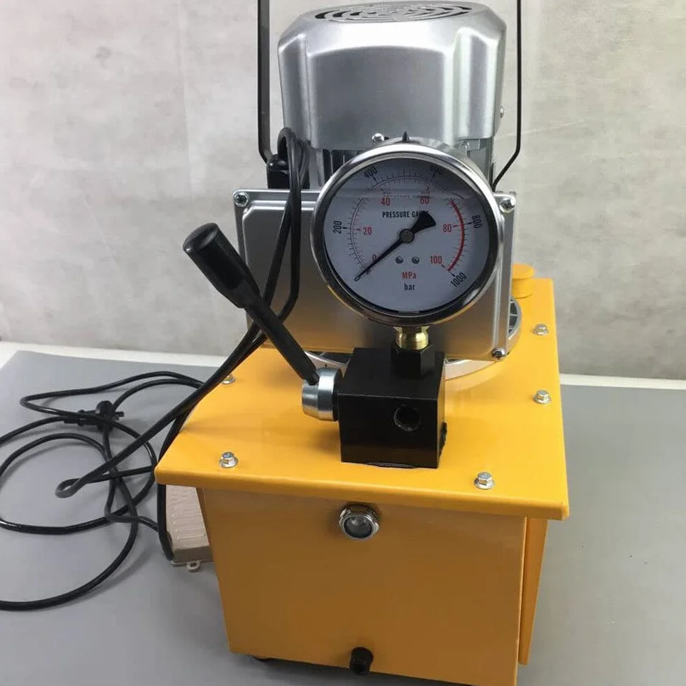 Bomba hidráulica eléctrica de 7 l con válvula manual, bomba eléctrica 70 MPA 1400 R/min
