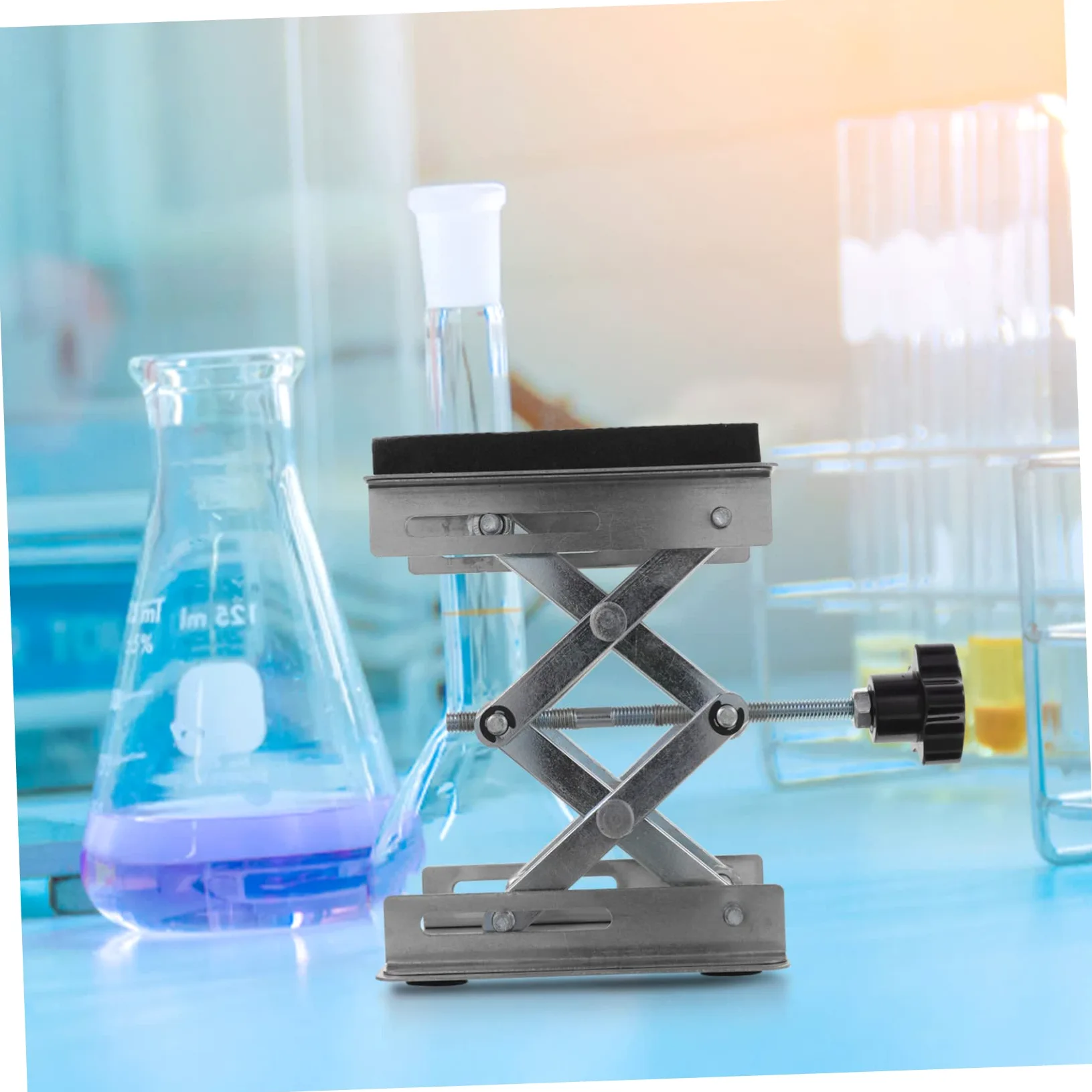 Cabilock 4 Piezas Soporte De Mesa Elevadora Soporte De Tijera Ajustable Acero Plataforma Elevadora De Soporte De Laboratorio Herramienta De Elevación De Altura Manual Aleación De Aluminio