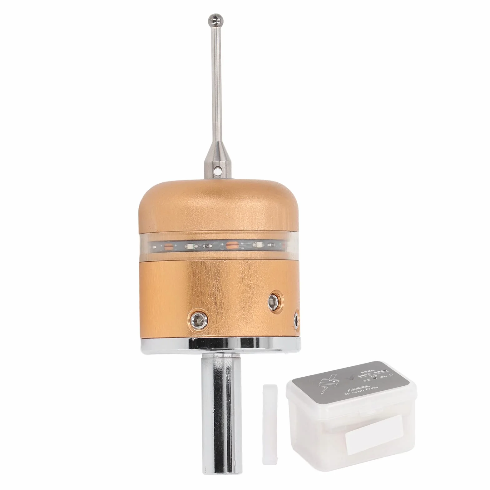 Buscador de Bordes 3D CNC, Sensor 3D de Sonda Táctil CNC de Alta Precisión, Localizador de Bordes Electrónico a Prueba de Agua con Sonda Giratoria de 180 ° para Ejes X, Y Y Z, para Equipos CNC(#2)