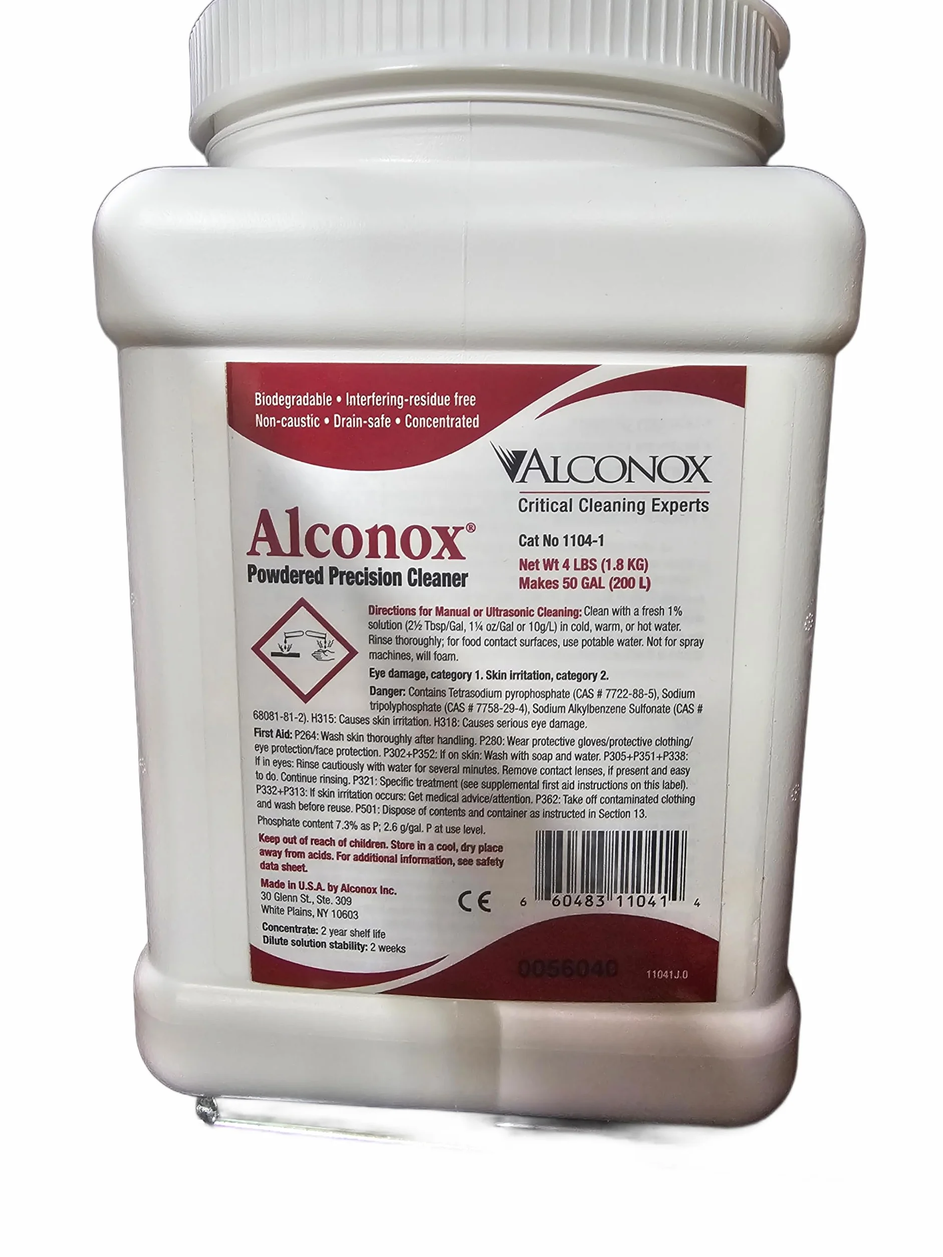Alconox Detergente Limpieza Concentrado 4 lb Contenedor
