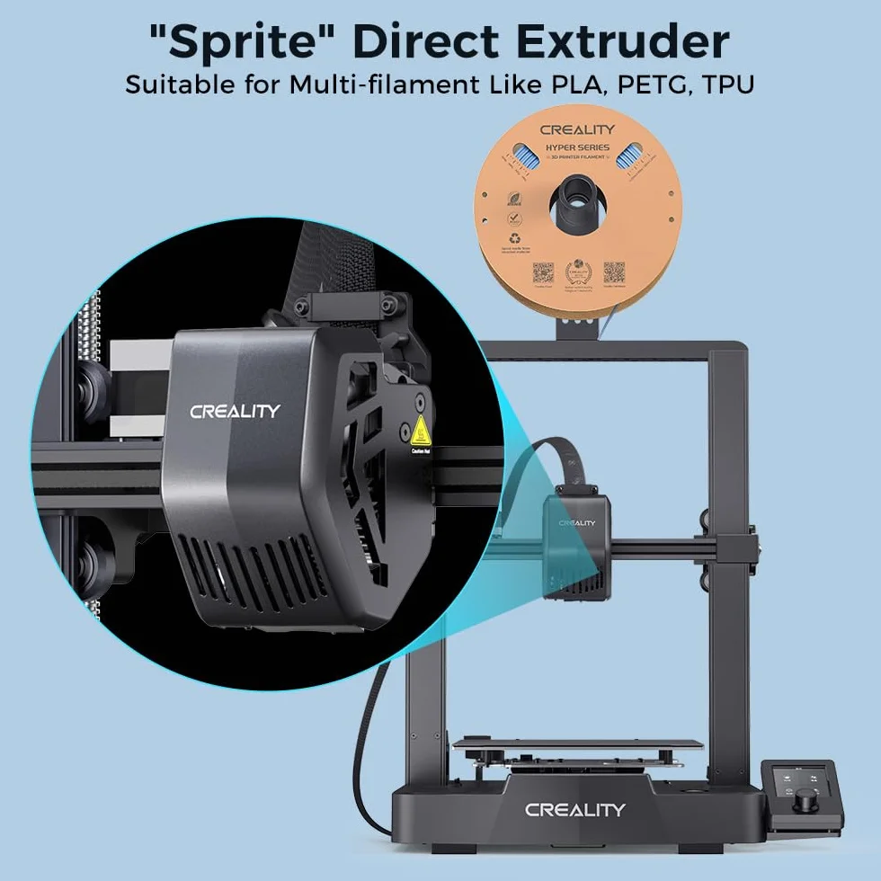 Creality Ender 3 V3 SE Impresora 3D, 250mm/s Velocidad de Impresión Impresoras 3D con CR Touch Nivelación Automática, Sprite Extrusor Directo Doble Eje Z y Eje Y, Impresión 8.66 * 8.66 * 9.84in