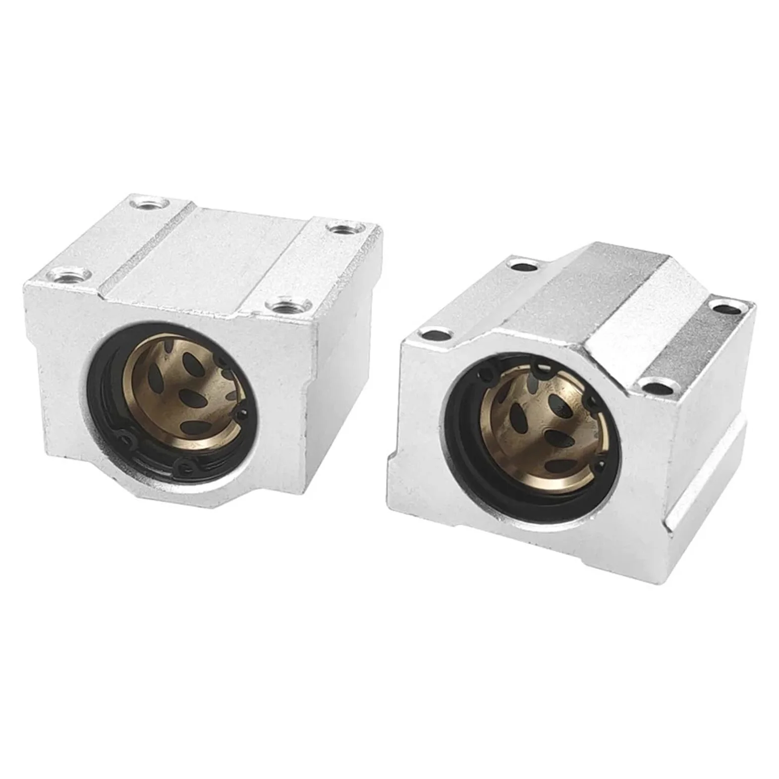 4 Piezas de Casquillo de Asiento de cojinete Lineal de Caja de Manguito de Cobre SCS8 10 12 16 2040UU/LUU(SCS8LUU)