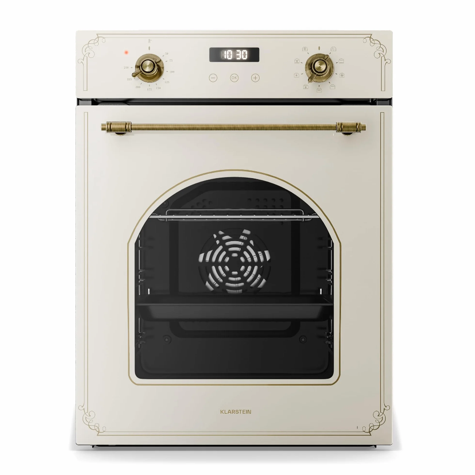 Klarstein Elizabeth Slim Horno Eléctrico Empotrable 49 L 9 Funciones Limpieza A Vapor Grill Ventilado Negro 45 cm