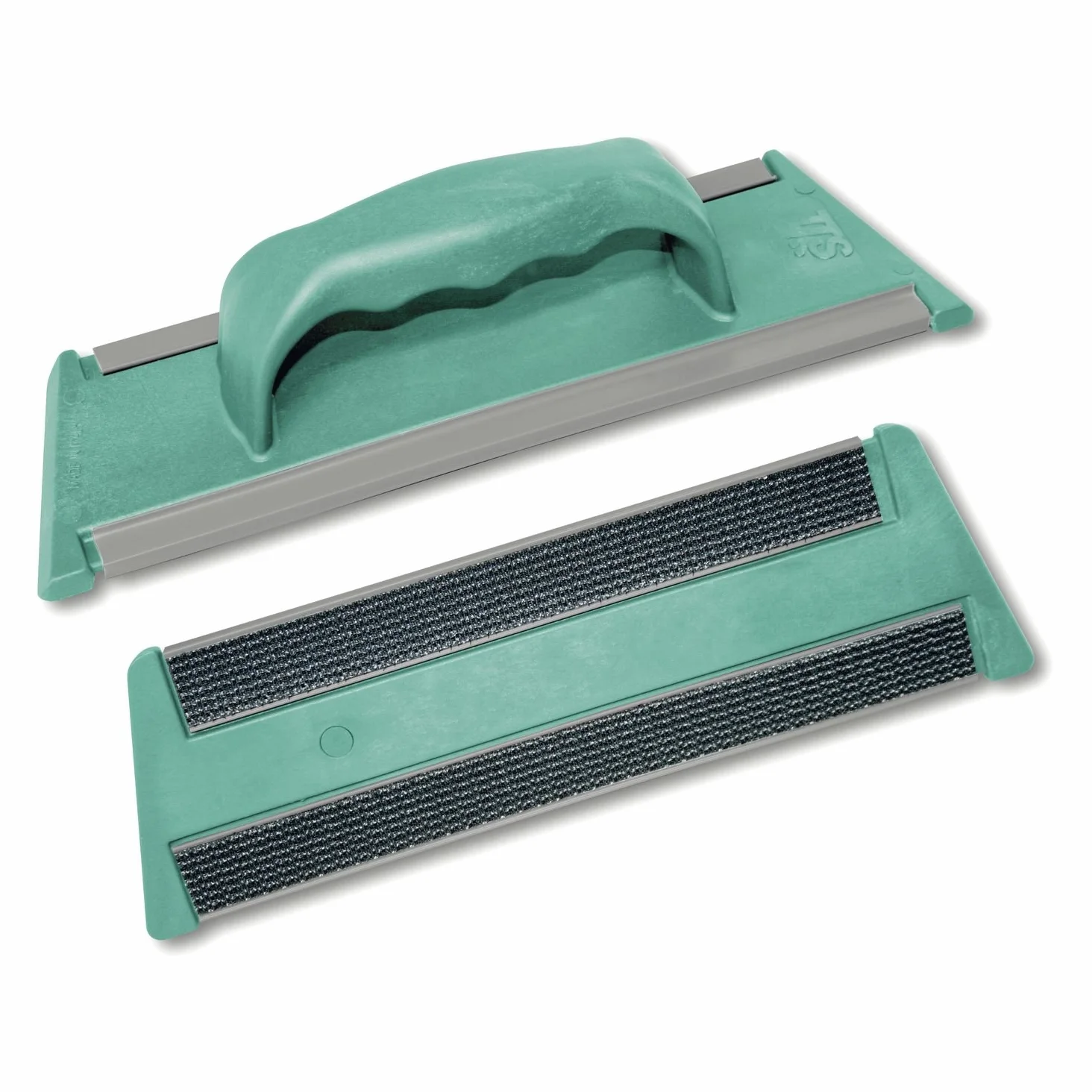TTS Cleaning - Herramienta 00008702, 30 cm. con sistema velcro y mango, color verde