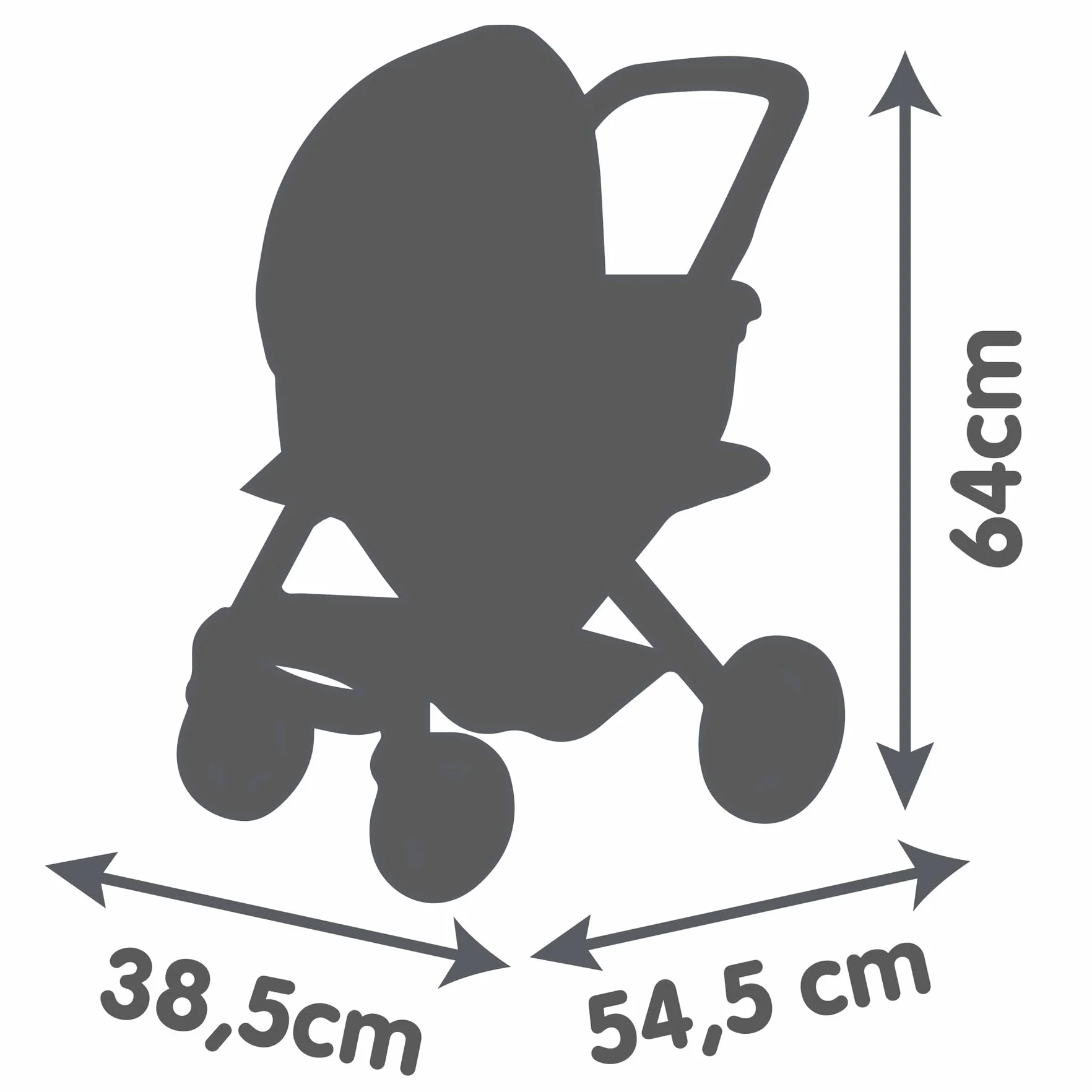 SMOBY Carrito Combi 3 en 1 Maxi-Cosi Rosa Capazo extraíble Silla de Paseo Cochecito para muñecas 42 cm Desde 3 años