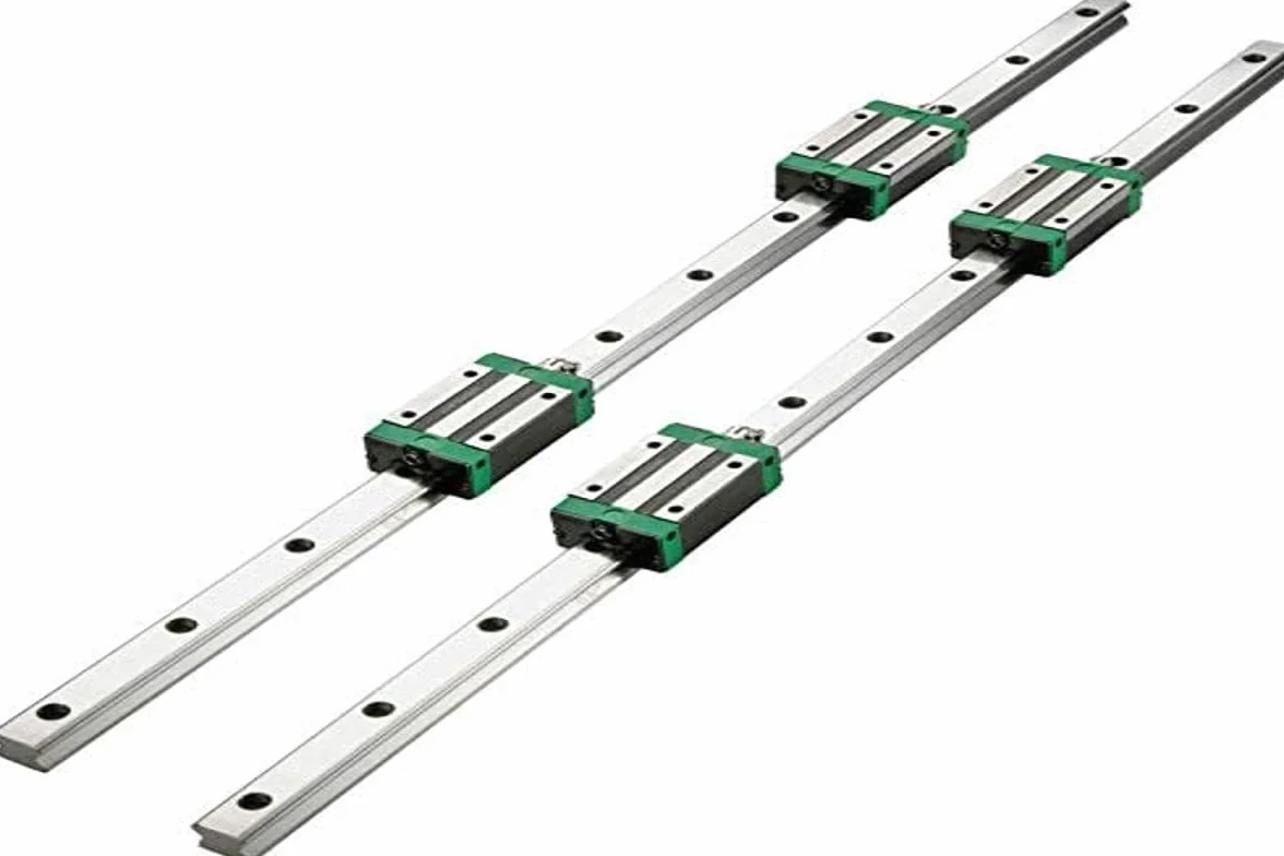 VEVOR Carril de Movimiento Lineal HSR15-1200mm 2pcs Rodamientos con 4 Bloques de Cojinetes