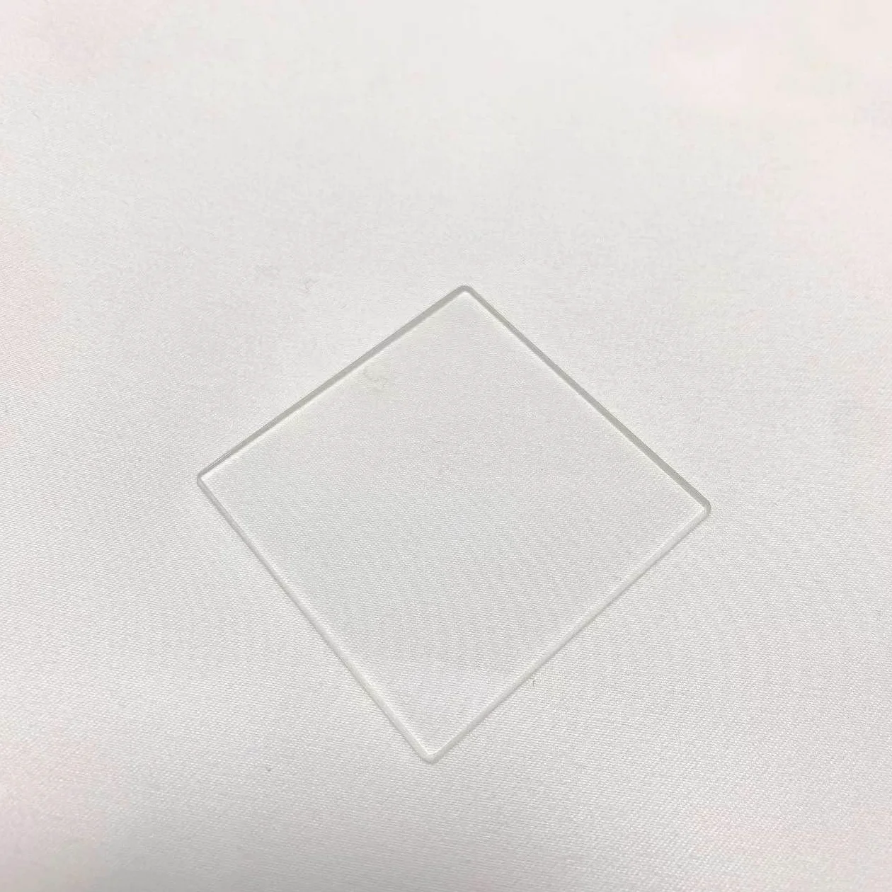 10 Piezas de tamaño Total 25 x 25 x 1 mm, Cristal de Cuarzo de sílice Fundido Transparente.