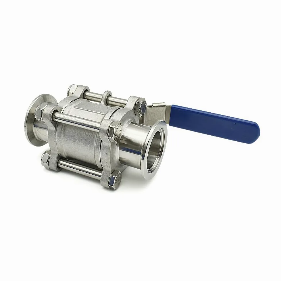 Brida de Bola Alto vacío Manual Tres Piezas Acero Inoxidable SUS304 KF16 KF25 KF40 KF50, instalación rápida(KF16)