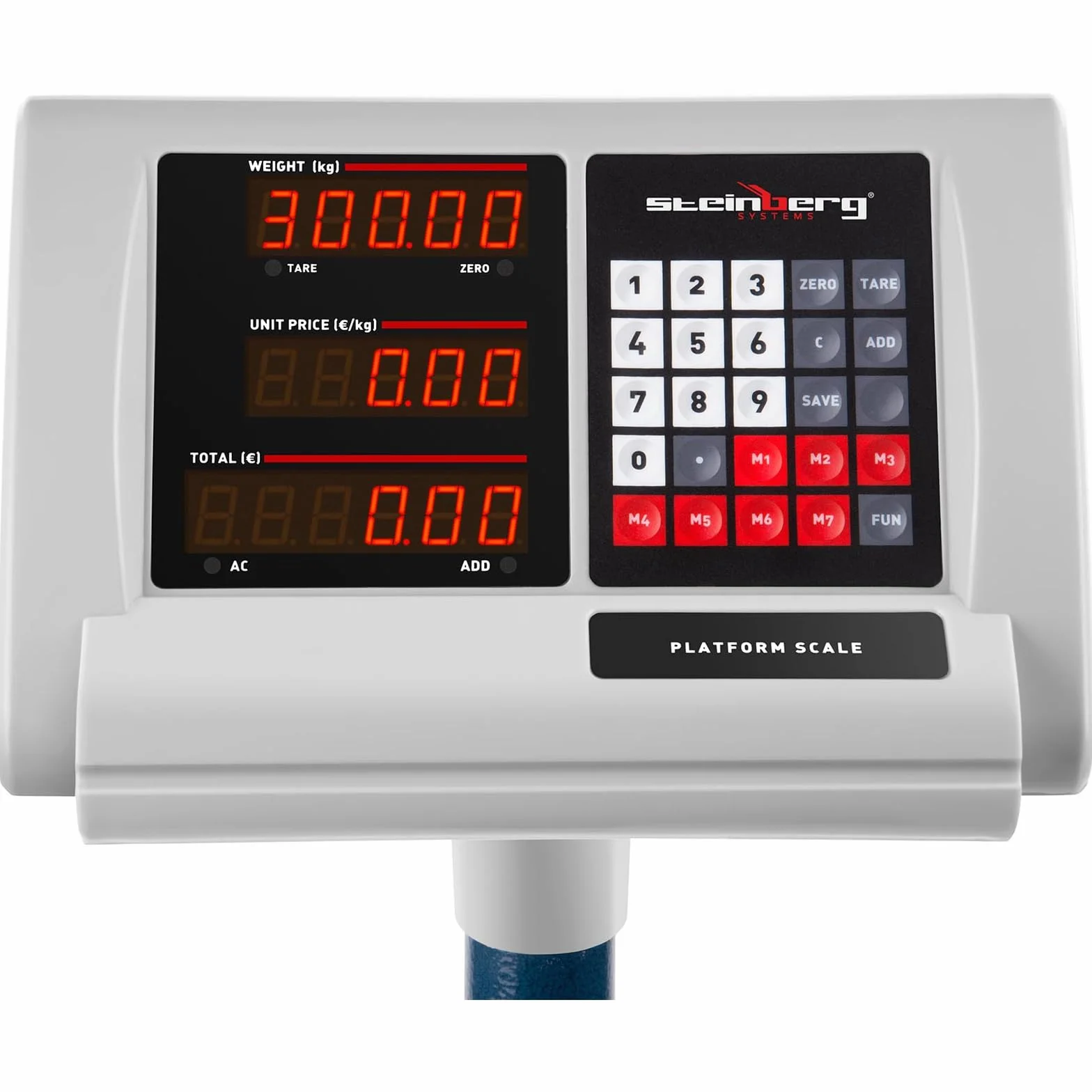 Steinberg Systems Báscula De Plataforma Bascula Industrial de Suelo SBS-PF-300/50C (300 kg / 50 g, Superficie Pesaje 40 x 50 cm)
