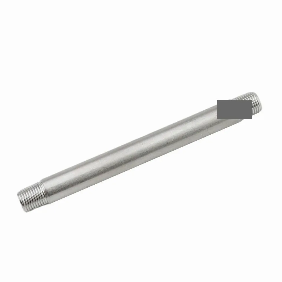 Conector de tubo roscado macho de acero inoxidable 304 de 1/8 a 1 pulgada, tamaños de 10/15/20/30 cm, adaptador de manguera de latón para fontanería