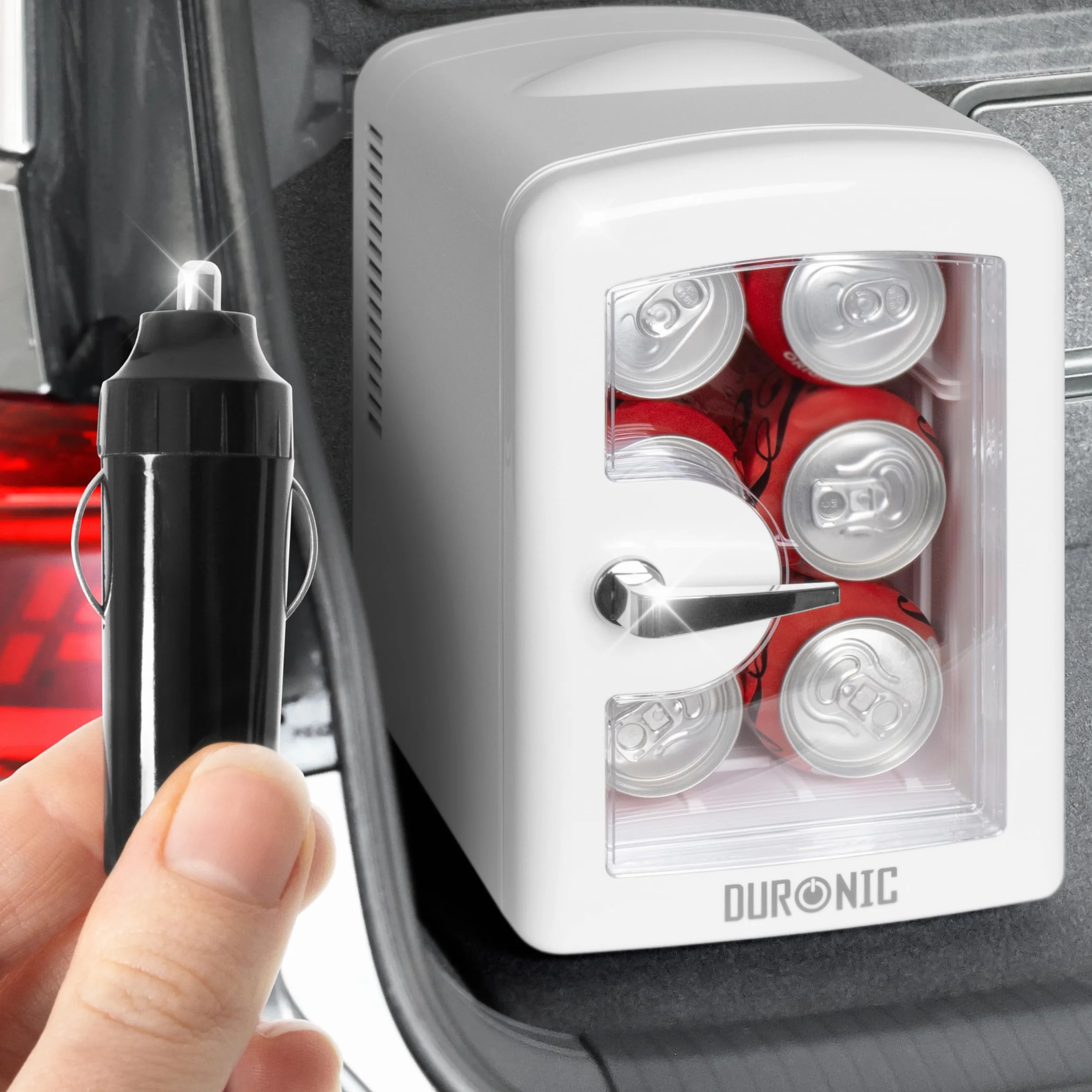 Duronic MFW4 WE Mini Enfriador Portátil 4L 42W Frío y Calor AC DC 6 Latas