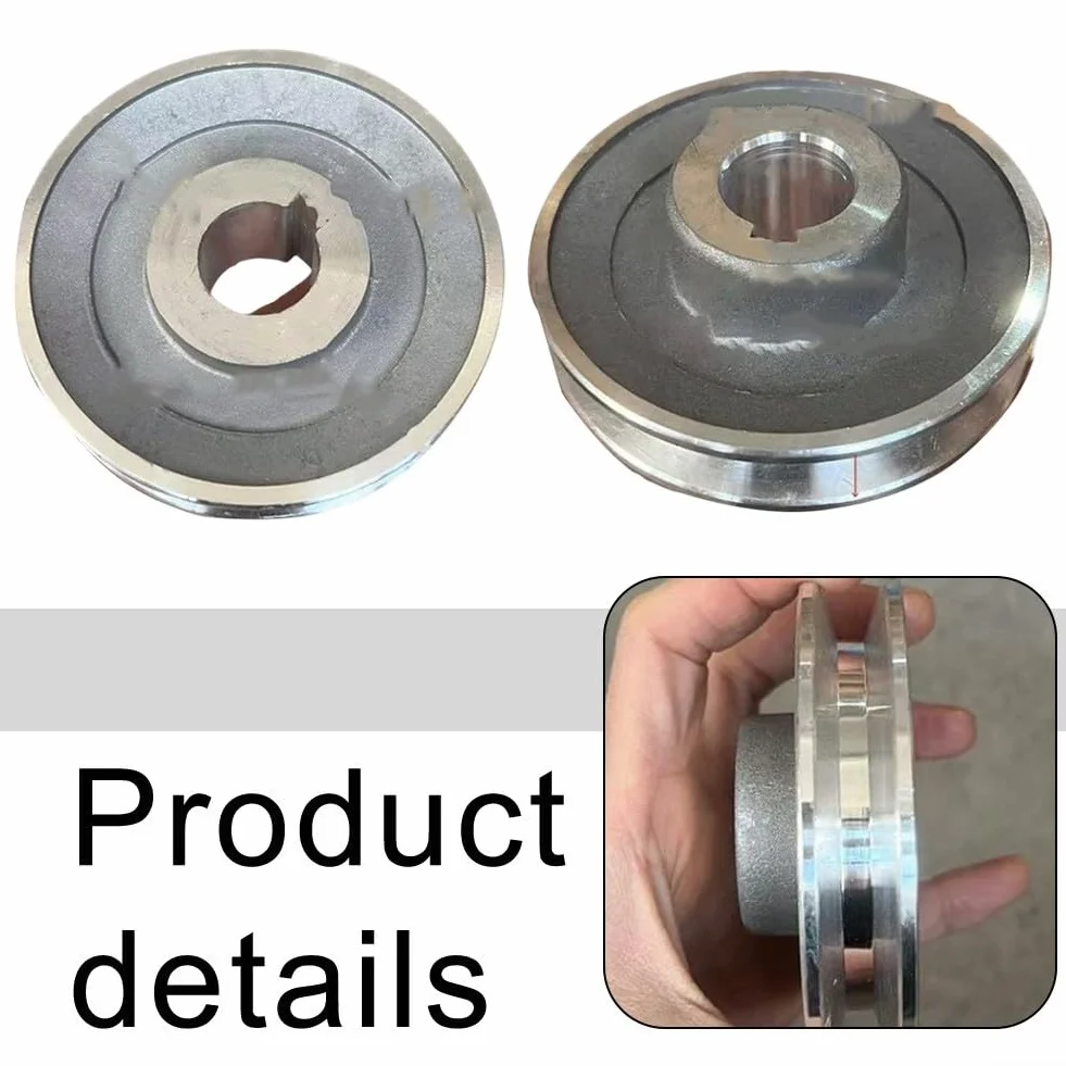 Polea de motor de aluminio tipo A 100 mm para compresores de aire 19 mm 24 mm