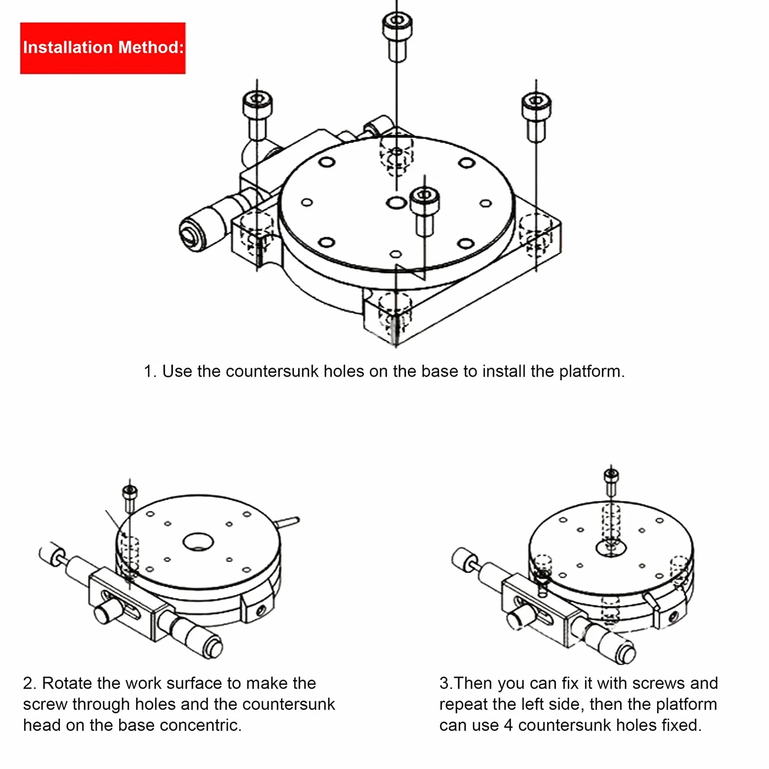 Plataforma de desplazamiento manual Los ejes R Rotación Etapa lineal de 360 ​​° Tabla 60 mm RS60 L Tuning Fine Sliding Etapa óptica