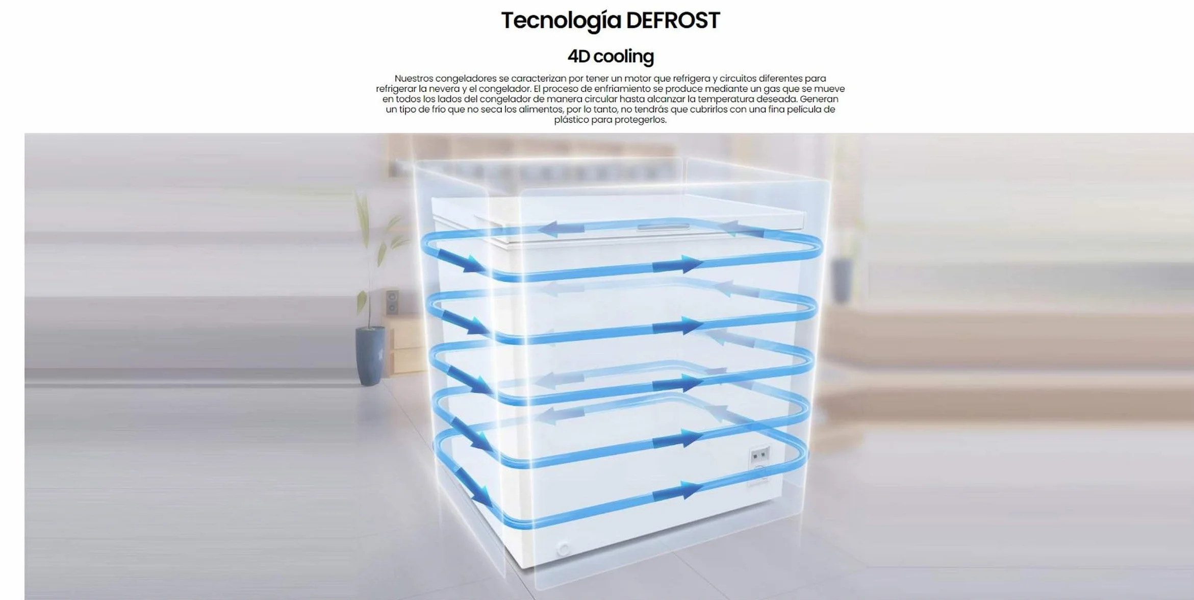 Congelador Arcón INFINITON CH-20H86WEH 199L Inverter Fast Freezing Silent Design