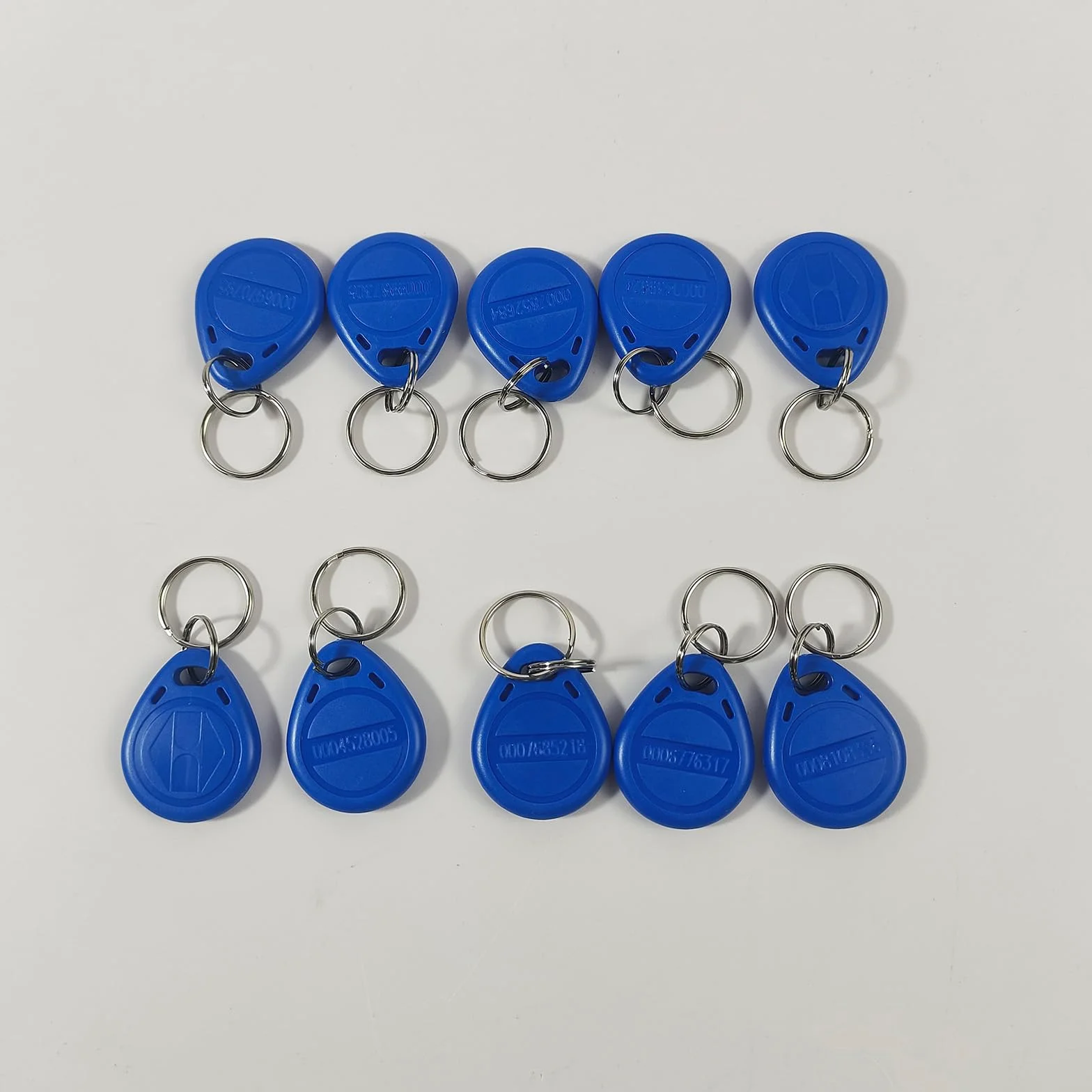 Llavero RFID 125KHz TK4100 EM4100 Azul 10 Piezas para Control de Acceso