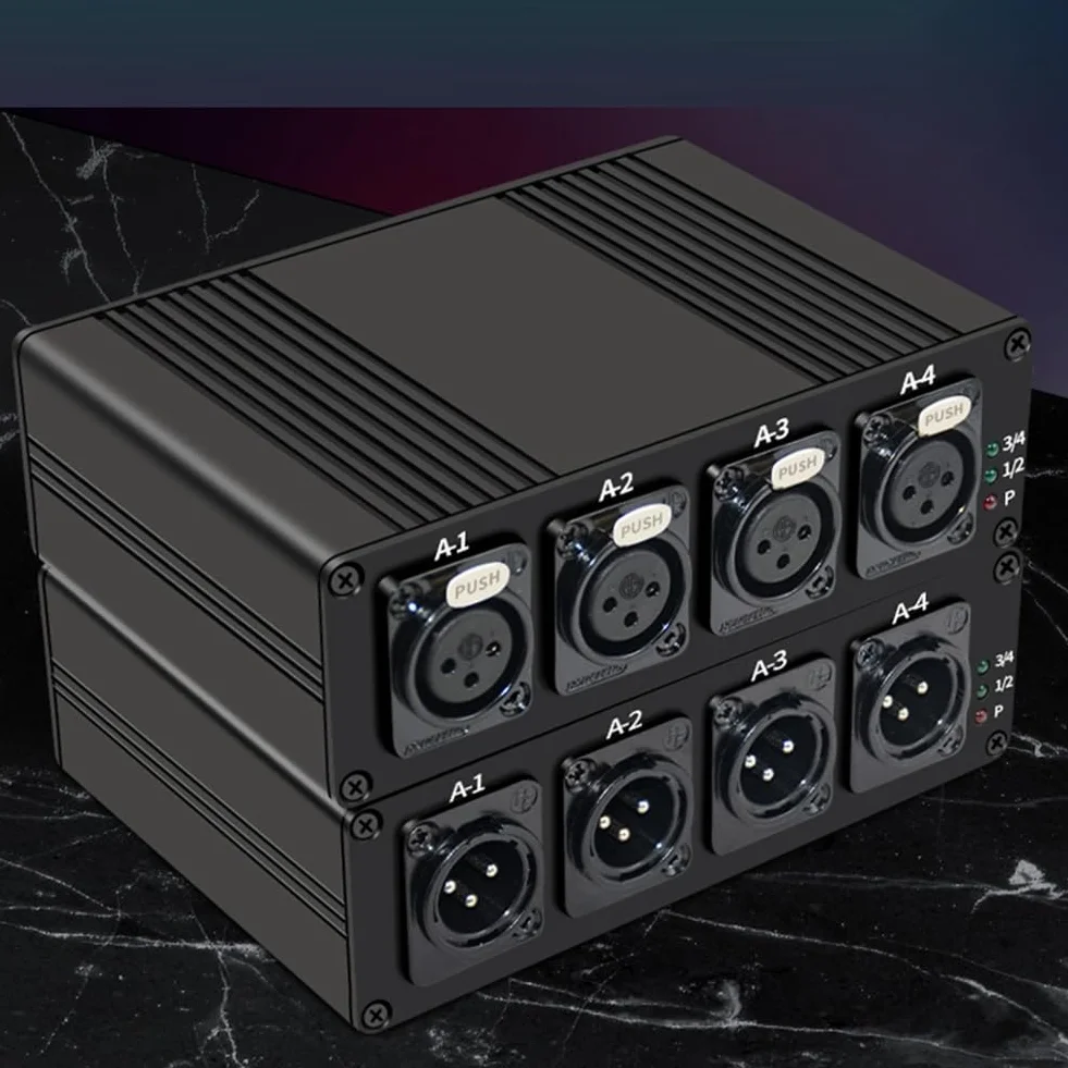 Extensor de Fibra óPtica de Audio XLR de 4 Canales a TravéS de Fibra óPtica SC hasta 20 Km Extensor de Audio Balanceado XLR Enchufe de la UE