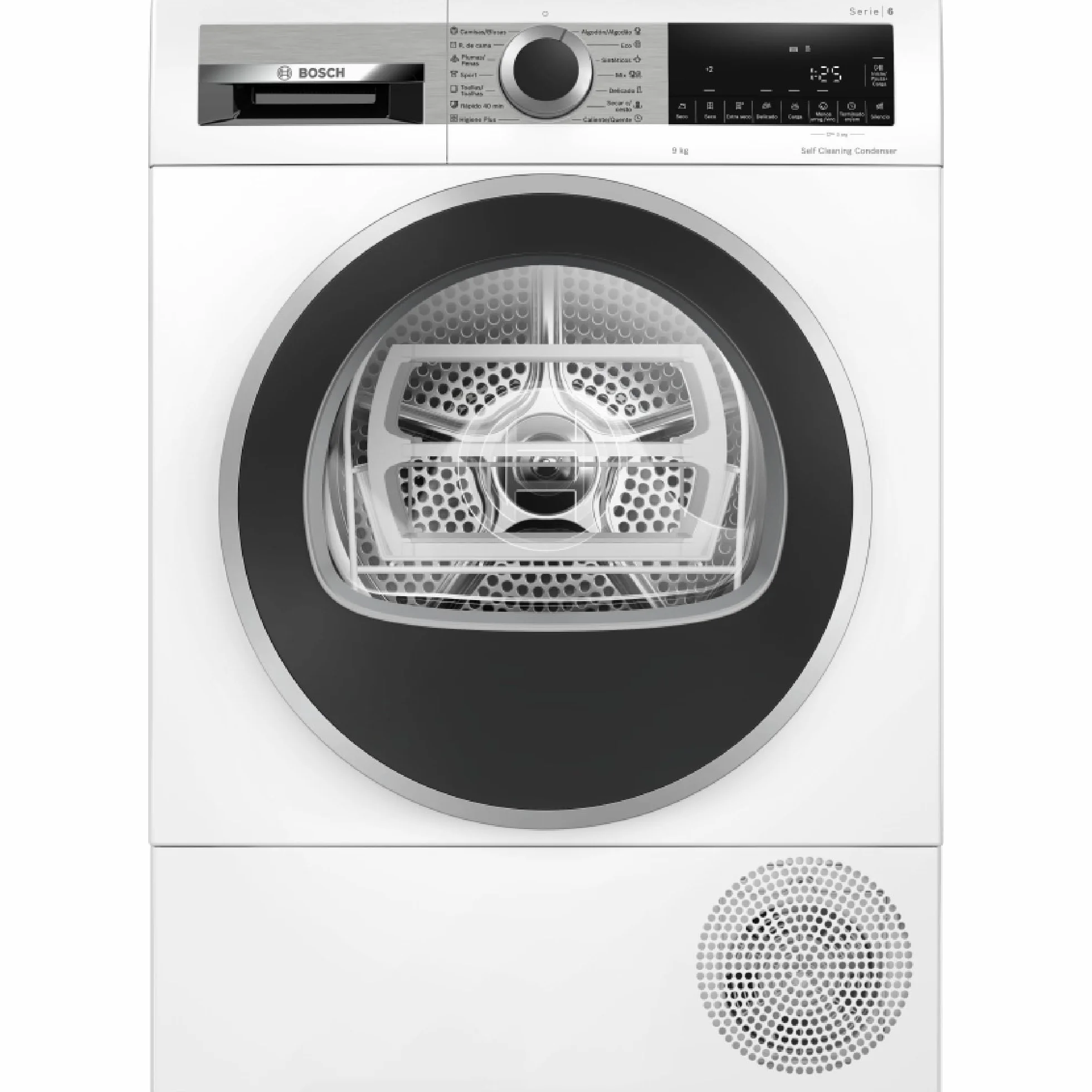 Bosch Serie 6 Secadora con Bomba de Calor 9 kg AutoDry WQG245D1ES Blanco