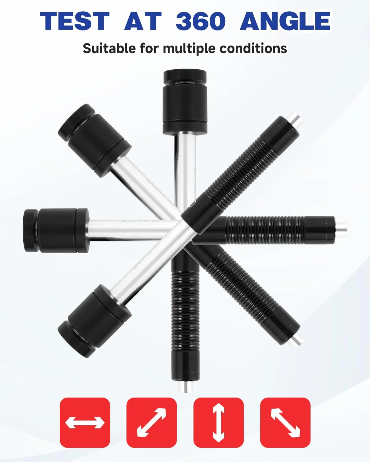 Durómetro Leeb para Metales 170～960 HL Bloque Calibración Multiescala HL HB HRB HRC HV HS Taller Industrial