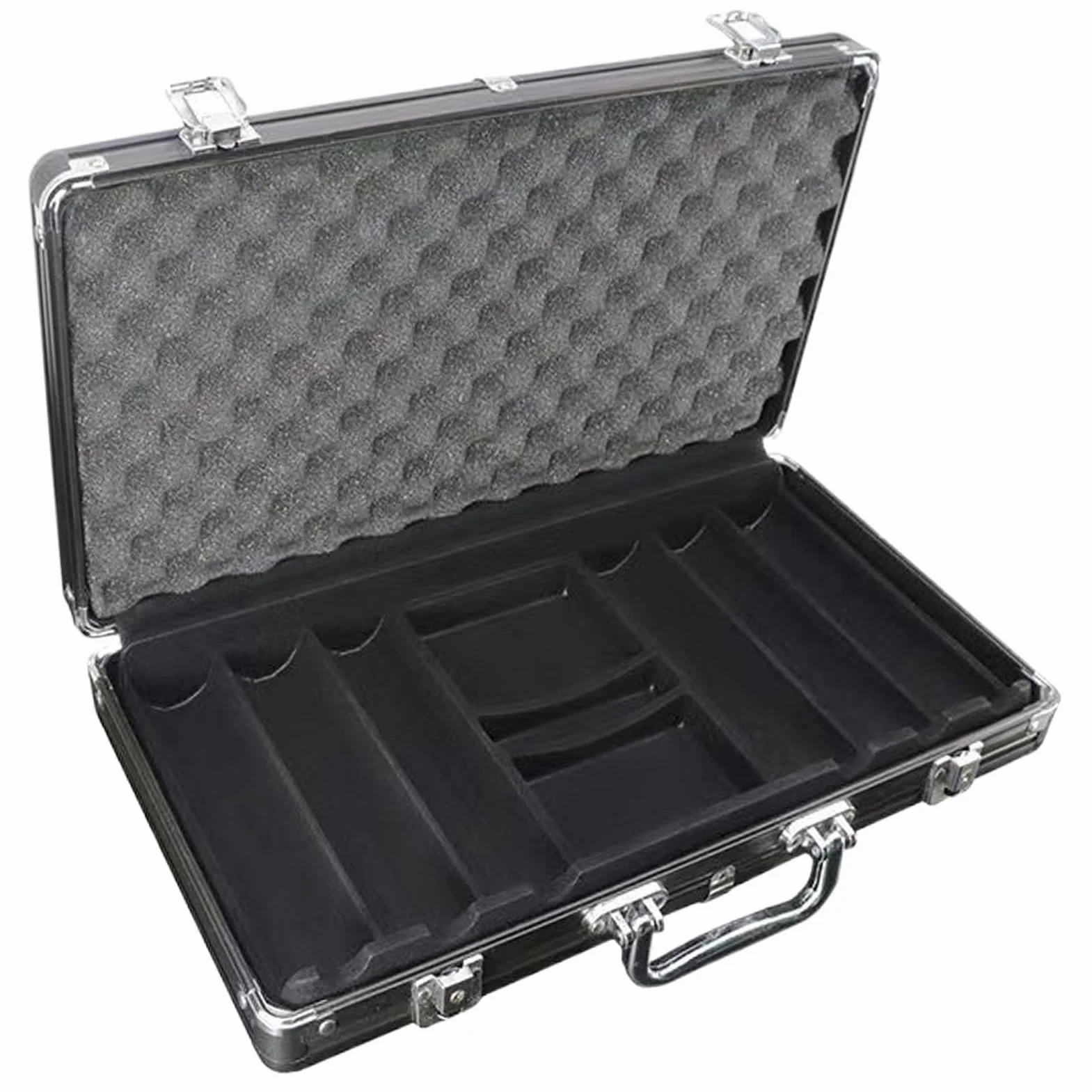Maletín vacío para fichas de póker – Negro Mate, aleaciones de Aluminio, Protectora