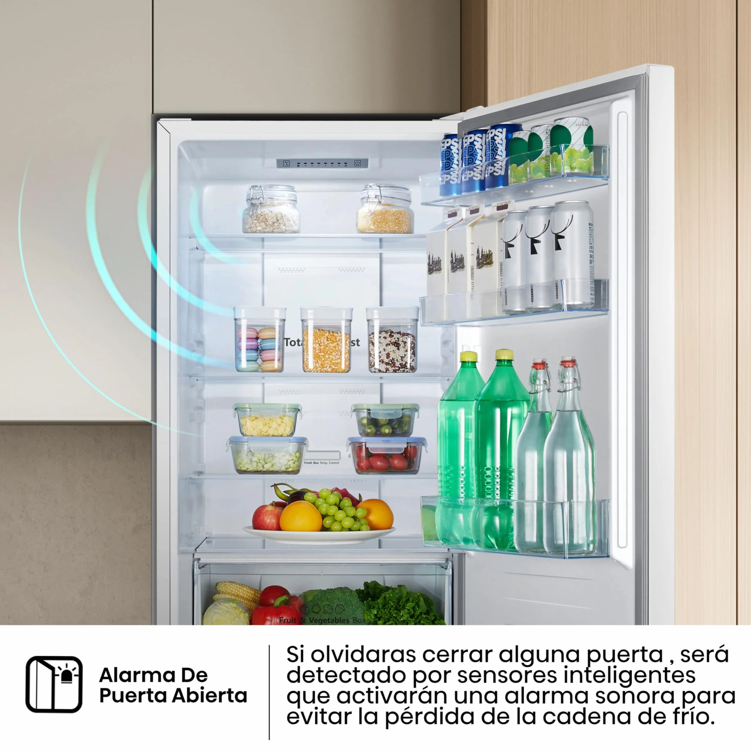 Hisense Frigorífico Combi 304 L Clase E 186 cm 4 Estrellas Congelador Puerta Reversible Blanco