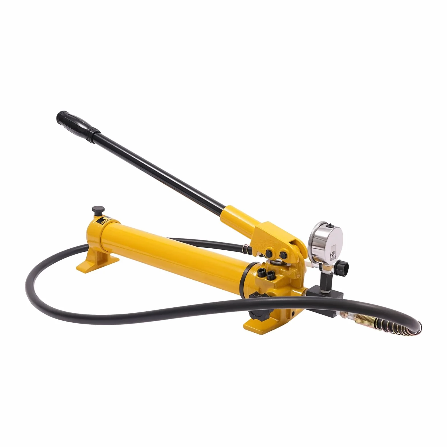 Bomba hidráulica manual de 700 cc, bomba hidráulica manual con manómetro mango para reparación de mantenimiento presión máxima de salida 700 bar