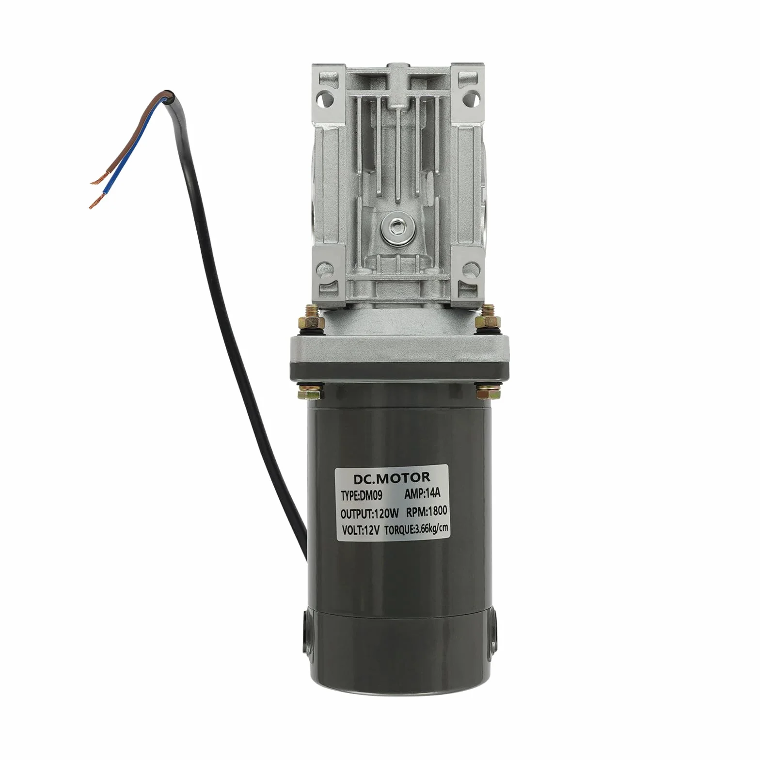 Motor de engranaje helicoidal de 12 V CC, 120 W, 1800 rpm, con función de autobloqueo, motor autobloqueante de alta torsión para barbacoas automáticas/mezcladores/puertas/ventanas