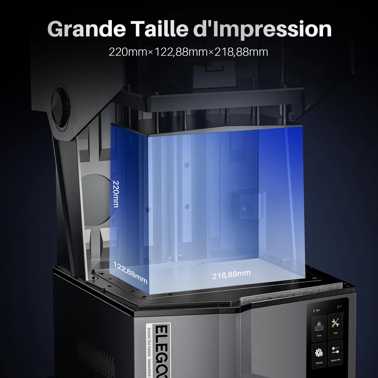 ELEGOO Saturn 4 Ultra Impresora 3D Resina 12K MSLA, Nivelación automática, Impresión 3D rápida a 150 mm/h, Cámara AI, impresión en clúster WiFi, gran tamaño de impresión 220 x 122,28 x 218,88 mm³