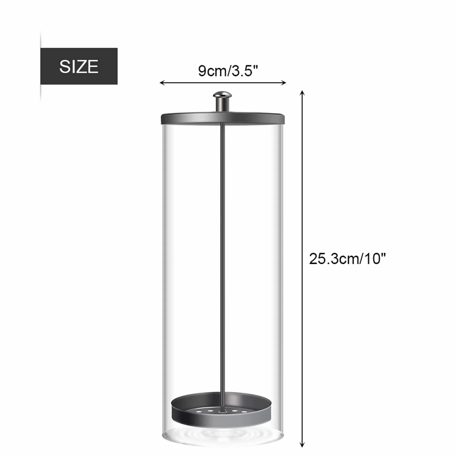 Esterilizador Jarra para herramientas de manicura Salón de tatuaje Contenedor de esterilización (9 Inch)