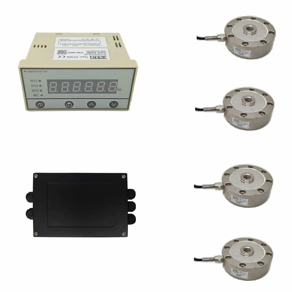 El sistema de pesaje del tanque está equipado con un sensor de pesaje inalámbrico de 4 piezas, 1 una caja de unión y 1 un dispositivo de monitoreo de peso (4 unidades - sensor de pesaje de 5000kg)