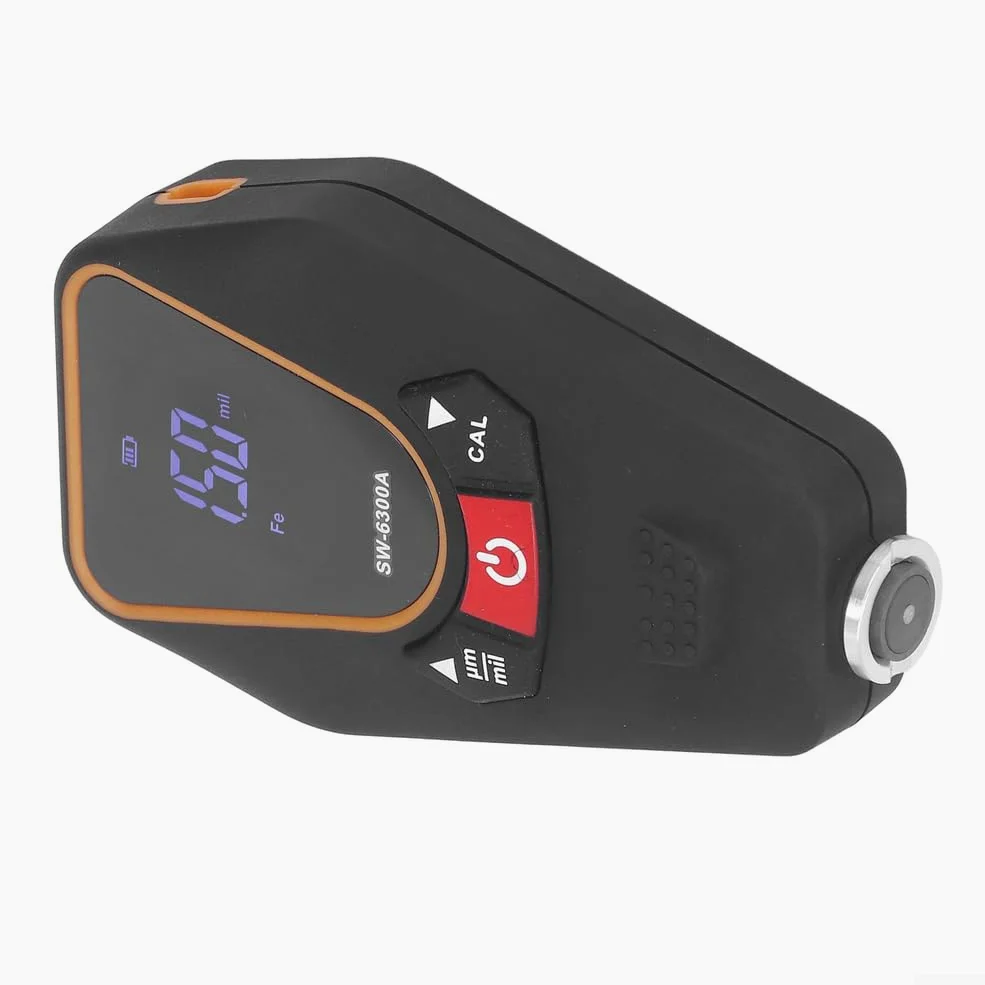 Medidor de espesor de revestimiento digital SW-6300A Inspector de película de pintura magnético y medidor de corriente de Foucault 0-1200um para pruebas de análisis de superficie