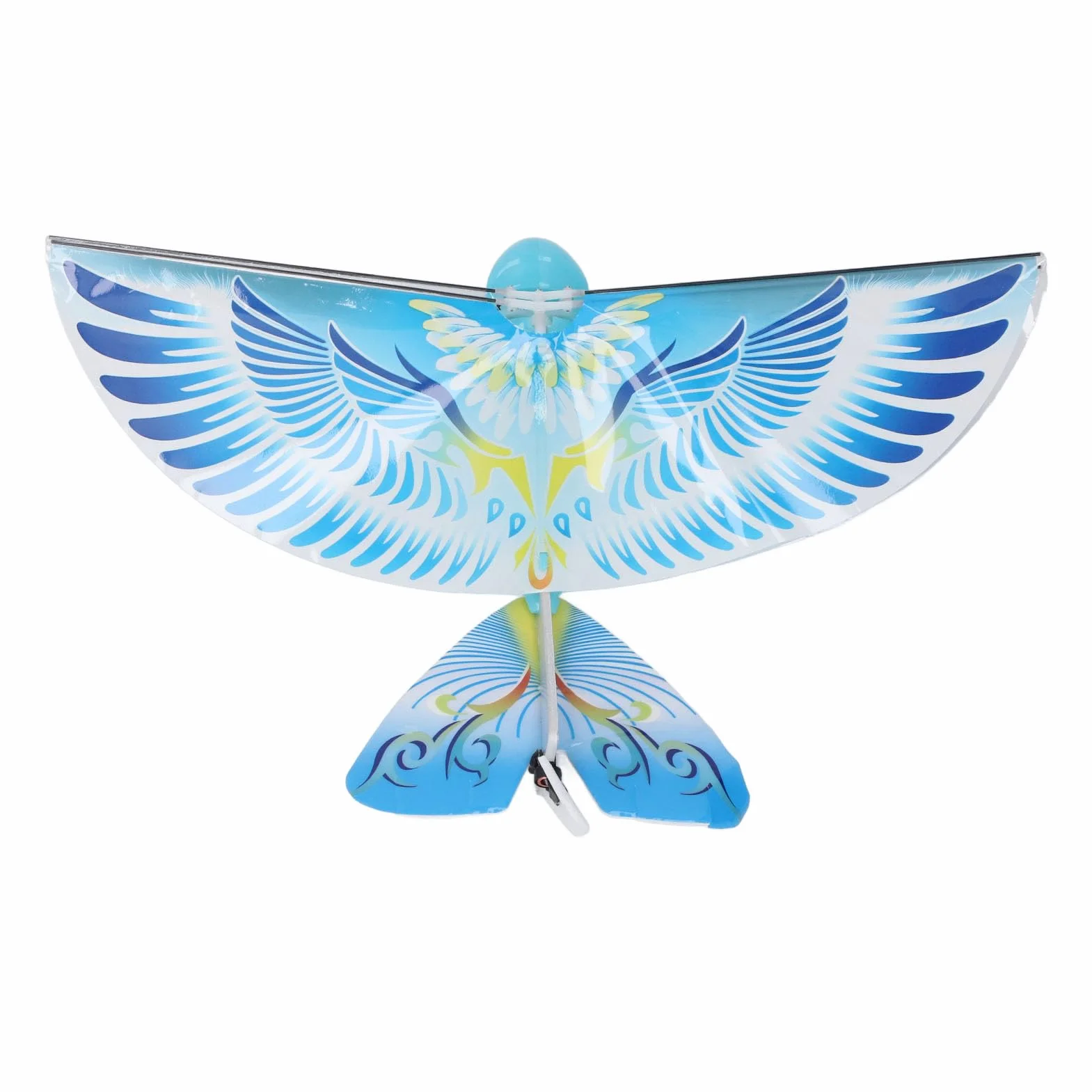 Juguete volador de pájaros teledirigido RC, 2,4 GHz, carga USB, alas batientes biónicas LED, azul
